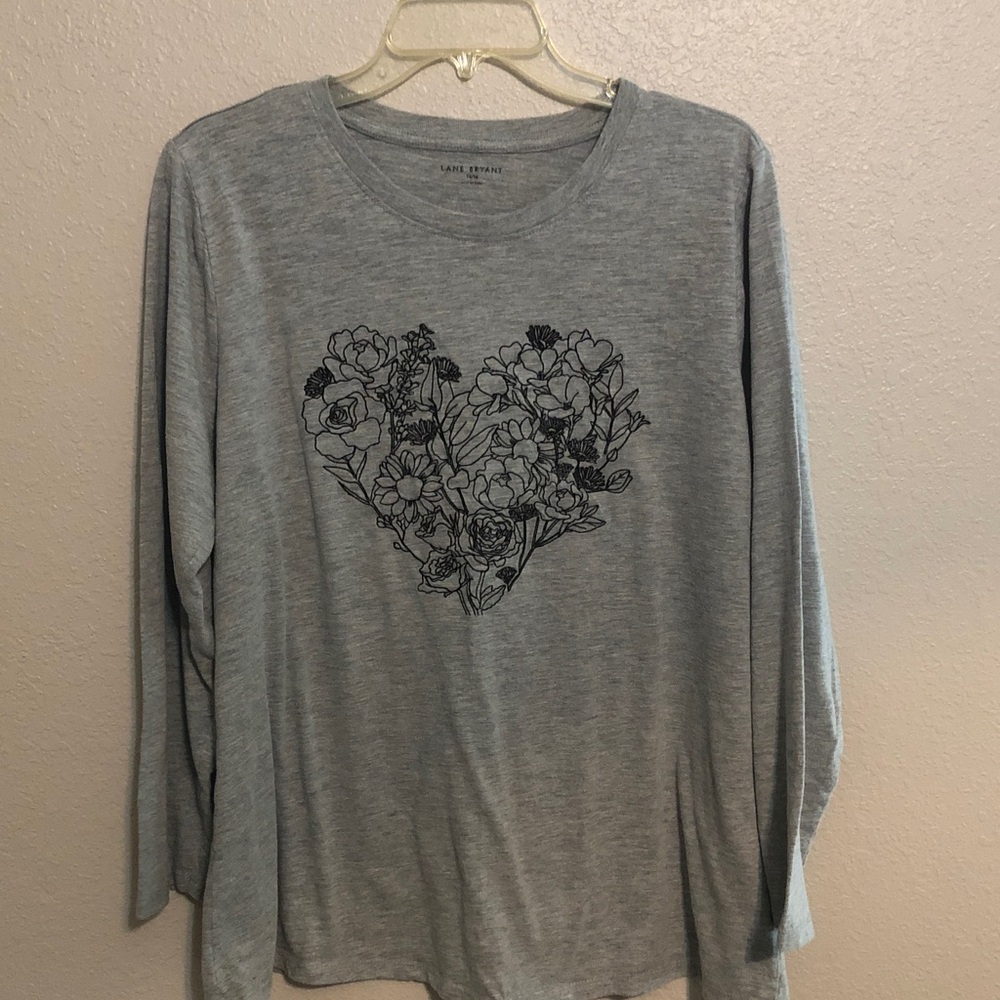 💥2/$10💥 Lane Bryant Heather Gray Top